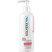 Solverx Rosacea gél na čistenie a odličovanie pleti s ružienkou 200 ml