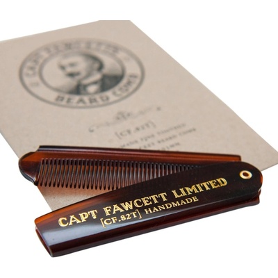 Captain Fawcett Folding Pocket Beard Comb (CF. 82T)