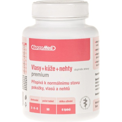 Pragomed Vlasy+kůže+nehty PREMIUM 90 tablet