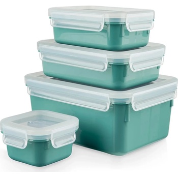 Tefal Кухненски буркан за съхранение MASTER SEAL COLOUR EDITION N1031010 , комплект от 4 бр. , зелен, пластмаса, Tefal (TEFN1031010)