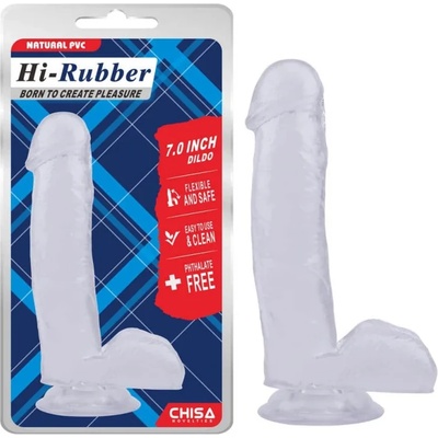 Пенис дилдо, по-добър от истински, 17, 5см. - Hi-Rubber Clear (CHISA00203)