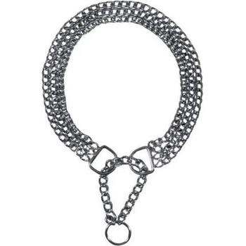 TRIXIE Semi - Choke Chain Chromed Triple Row - Троен метален нашийник , колие за кучета 45см / 2.5 см