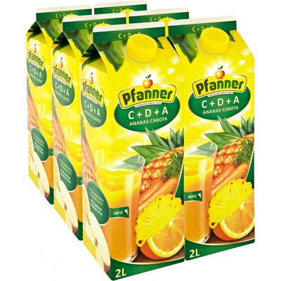 Pfanner Nektar C-D-A ananas-mrkev 40% 2000 ml