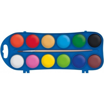 Teddies Vodové barvy + štětec 12 barev