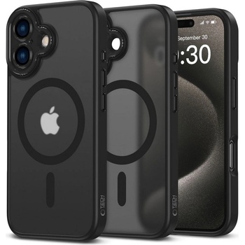 Tech-Protect Кейс с MagSafe и защита на камерата за iPhone 16 от Tech-Protect MagCam - Matte Black (5906302311668)