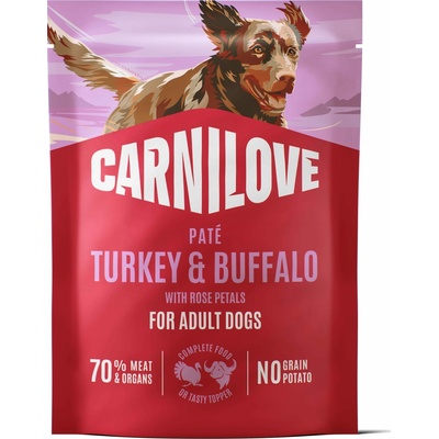 Carnilove Dog Paté Krůta a buvol a lístky růží 300 g