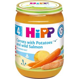 Hipp Био ястие Hipp - Морков, картоф и дива сьомга, 190 g (6105) - baby
