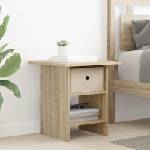 vidaXL Нощно шкафче Сонома дъб 41 x 40 x 45 см Инженерна дървесина (8000440)