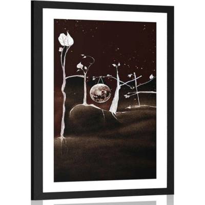 Plakát s paspartou a nápisem Home - 30x45 no frame