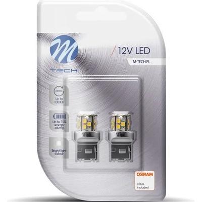 m-tech LED W21W 21xSMD2835 White крушка к-т (LB114W)