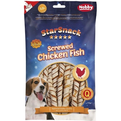 Nobby StarSnack Screwed Chicken Fish maškrty 113 g