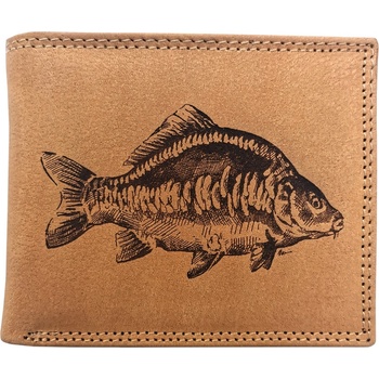 Mercucio Kožená Peněženka sv. Hnědá - Kapr lysec