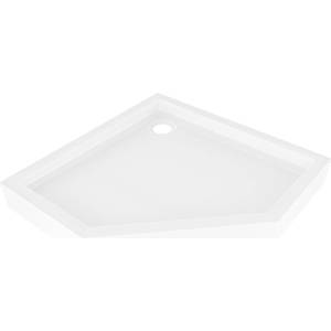Mexen Flow+ петоъгълен душов поддушник 80 x 80 см, бял блясък - 46P108080H (46P108080H)