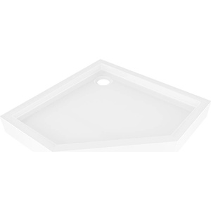 Mexen Flow+ петоъгълен душов поддушник 80 x 80 см, бял блясък - 46P108080H (46P108080H)