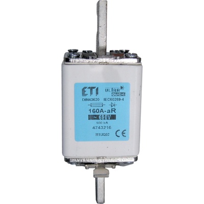Nožová poistka ETI 004744221 M2UQ02/315A/690V pre polovodiče