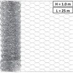 NIKA Хексагонална мрежа HOBBY FENCE, 20 x 20 мм, ∅ 0.7 мм, поцинкована (RO 81871)