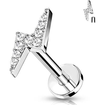 Šperky4U Labreta cartilage piercing blesk LB0033ST-1208