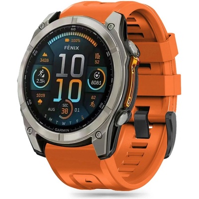 Силиконова каишка за Garmin Fenix 5x / 5x Plus / 6x / 6x Pro / 7x / 8 (51mm) от Tech-Protect Silicone - Оранжев (5906302376872)