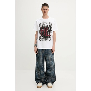 Helmut Lang Памучна тениска Helmut Lang SCRIBBLE. T3. MAL. LT (P02HM510)