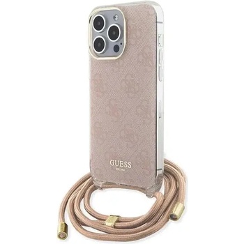 GUESS Кейс Guess Crossbody Cord 4G Print за iPhone 15 Pro, розов (GUE003395-0)