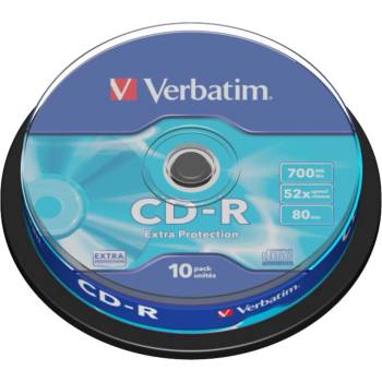 Verbatim Медия, Verbatim CD-R 700MB 52X EXTRA PROTECTION SURFACE (10 PACK) (43437)