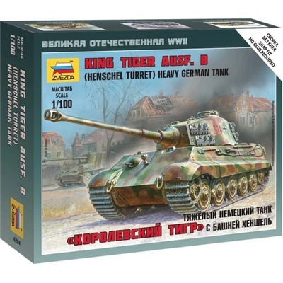 Zvezda Wargames WWII military 6204 King Tiger Ausf. B German heavy tank 1:100