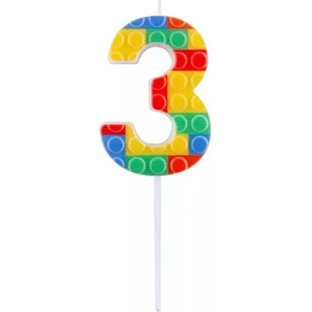 Godan Свещ с мотив на строителен блок - 3 (bh-spk3)