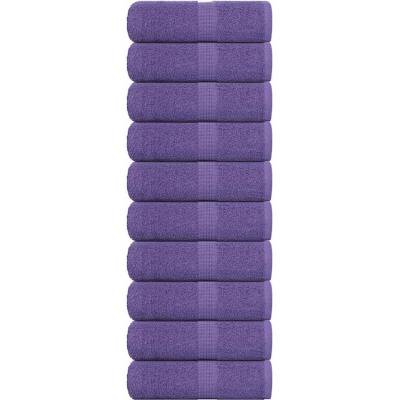 vidaXL Кърпи за гости FROGN 10 бр. лилави 30x50 см 360 г/м2 (136877)