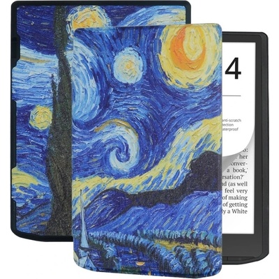 Protemio 75334 ART Zaklápacie puzdro pre Pocketbook InkPad 4 743G / InkPad Color 3 743K3 / InkPad Color 2 743 STARRY SKY