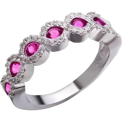 HARAHU Пръстен EL-34520 - Сребърен / Розов / 55mm KP34520 (EL-34520)