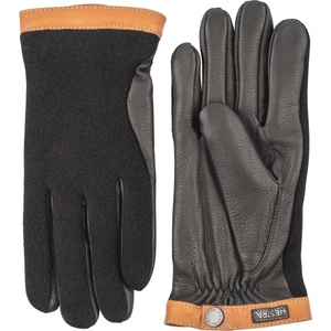 Hestra Ръкавици Hestra Deerskin Wool Tricot Gloves - Black / Black - размер 7 (EU) (202-1475-0312)