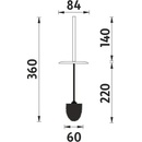 Nimco náhradní WC kartáč s krytkou (koncovka černá) pro 1094W a 1094PA 1178W-26