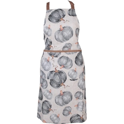 Clayre & Eef Bavlněná dámská zástěra s dýněmi Country Style Pumpkin 70x85 cm