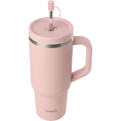 Qwetch Travel cup isotherme inox - Matt - 900ml - Pink