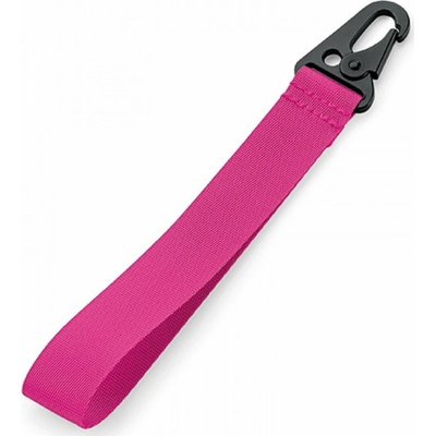 Šňůrka na krk BagBase s kovovou karabinou růžová fuchsiová 2,5 x 20,5 cm BG100