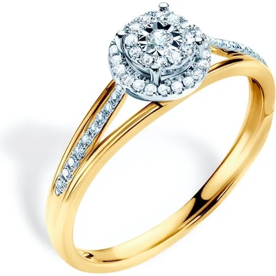 SAVICKI Годежен пръстен Savicki: двуцветно злато, диаманти