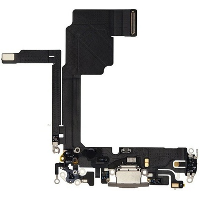 Flex Kabel vč. dobíjecího konektoru pro Apple iPhone 15 Pro, white