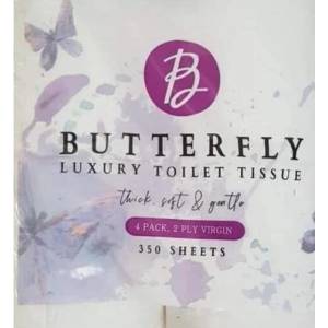 Butterfly Тоалетна хартия Butterfly 4 бр. - 2 пласта (bf-4)