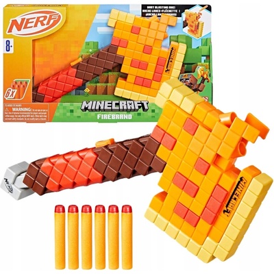 Hasbro NERF raketomet Minecraft Firebrand sekera + šipky F8953