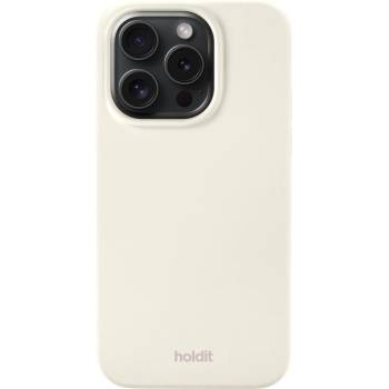 Holdit Калъф Holdit - Silicone, iPhone 15 Pro, Soft Linen (7330985161650)