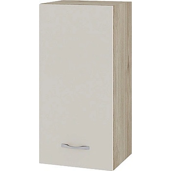 ИРИМ Горен шкаф с врата и рафт Сити АРС-16 дъб сонома арвен / сатен 35 см