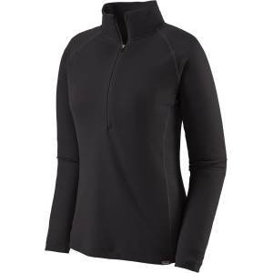 Patagonia Дамско синтетично термобельо Patagonia Women's Cap Midweight Zip Neck Synthetic base layer - Black (114-1593-0214)