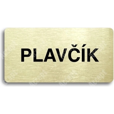 ACCEPT Piktogram PLAVČÍK - zlatá tabulka - černý tisk bez rámečku