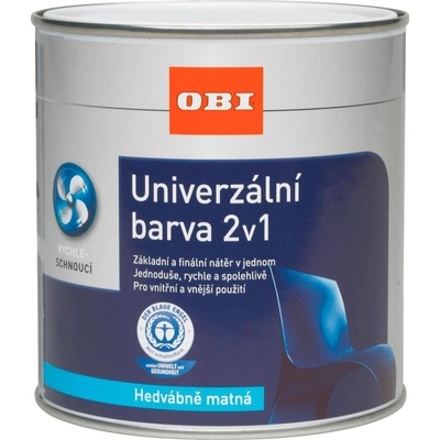 OBI 2v1 Univerzální barva 0,5 l matná čokoládově hnědá