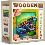 Wooden City - Puzzle Colorful Frog wooden - 250 piese