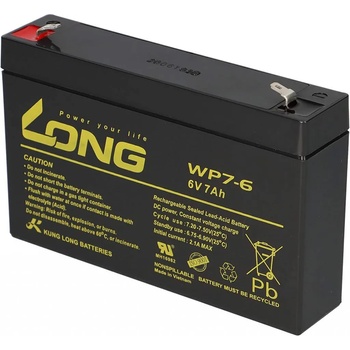 Image 1 of Long Aкумулаторна батерия Long WP7-6 TP 6V, 7Ah (WP7-6)