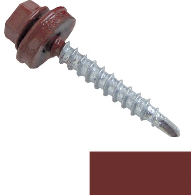 Šroub samořezný spojovací MAXIDEK 4,8×35 RAL 3009 cihlově hnědá – Sleviste.cz