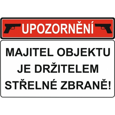 Walteco Majitel má zbraň 210x148mm, formát A5, samolepka , 20177