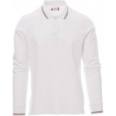 Payperwear Unisex polokošile Aviazione s dlouhým rukávem bílá