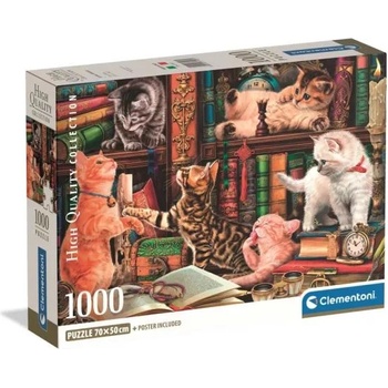 Clementoni Clementoni: Любопитни котенца Compact Puzzle 1000 части (37107)